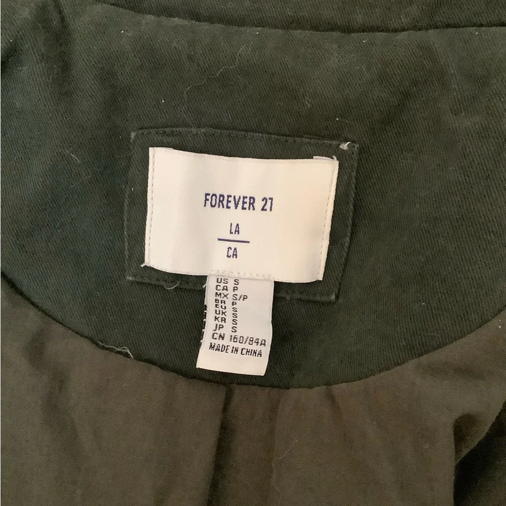 Forever 21 Olive Military Jacket Unisex